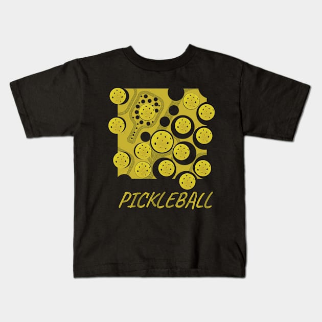 pickleball Kids T-Shirt by storyonline